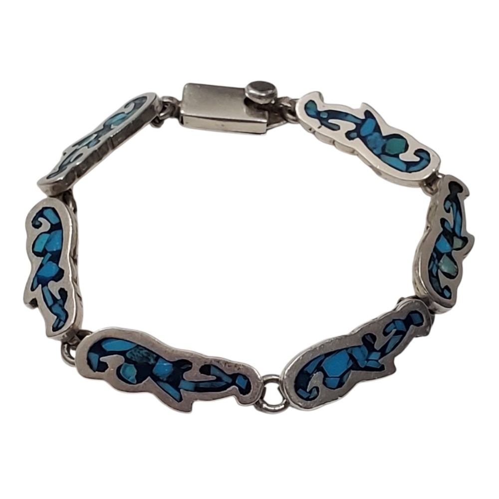 Vintage Sterling Silver Bracelet by  Hecho En Mexico